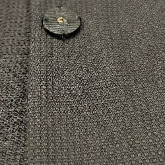 eileen fisher funnel neck long shaped blazer jacket size S in EUC snap buttons - Picture 6 of 10